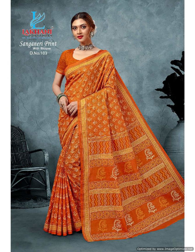 Sanganeri Vol 1 By Lakhani Daily Wear Cotton Sarees Wholesale Online